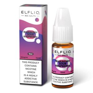 product data: ELFBAR ELFLIQ Blueberry Sour Raspberry Nic Salts - 10ml