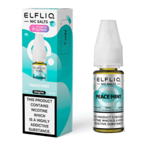 product data: ELFBAR ElfLiq Nic Salts - Peace Mint - 10ml E-liquid